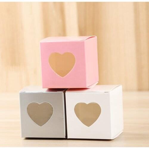 50pcs European Heart DIY Gift Candy Boxes Favor Box and Bags Sweet Bag for Baby Shower Wedding Birthday Party Favor Decoration