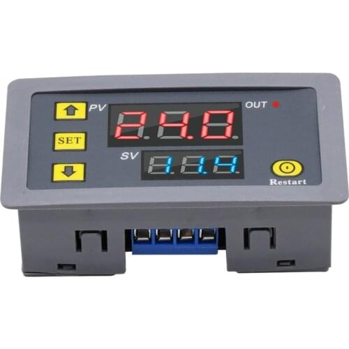 AC 110V 220V 12V Digital Time Delay Relay Dual LED Display Cycle Timer Control Switch Adjustable Timing Relay Time Delay Switch