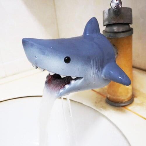 Shark Faucet Extender Water Saving Cartoon Faucet Extension Tool Help Children Wash Hands Bathroom Kitchen