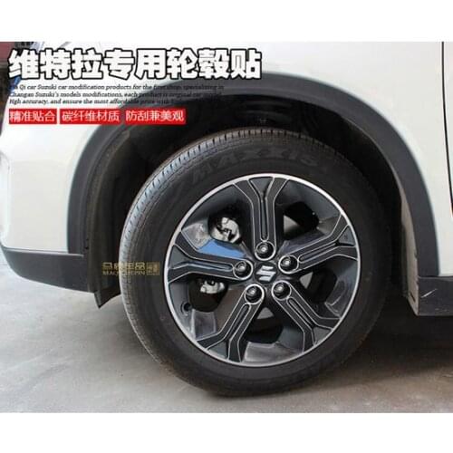 Vitara Carbon fiber wheels car stickers affixed wheel hub stickers special modification used for 2016 Vitara