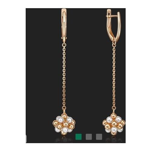 Ювелирный завод Платина Pearl Earrings