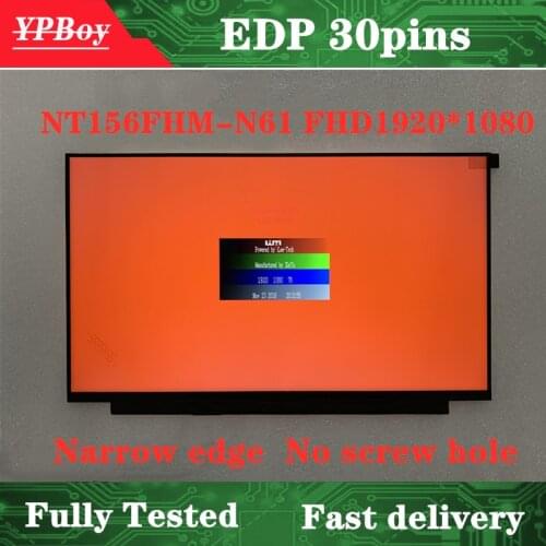 15.6" For BOE NT156FHM-N61 V8.0 Laptop LED LCD Screen Full FHD 1920*1080 Slim New Display Panel Matrix Replacement NT156FHM N61