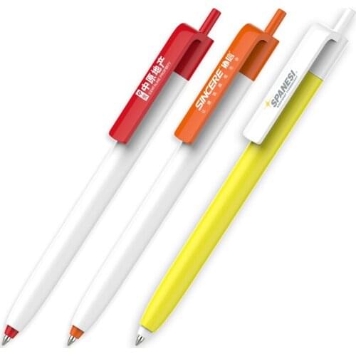 200 pcs/lot Promotional Pen Custom Logo 1.0 mm Black refill Ballpoint pen Variety of colors Ball Pen