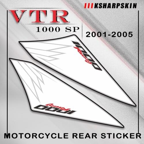 3D Gel Motorcycle Rear fairing Seat Paint Scratch Protector stickers decals For HONDA VTR1000 SP1 SP2 1999 2001 - 2005 VTR 1000