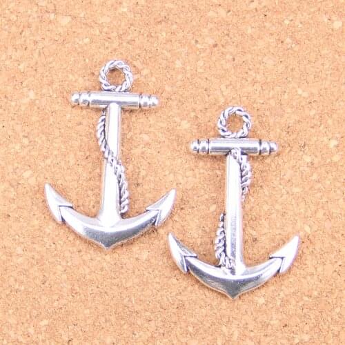 4pcs Charms anchor sea 44x30mm Antique Pendants,Vintage Tibetan Silver Jewelry,DIY for bracelet necklace