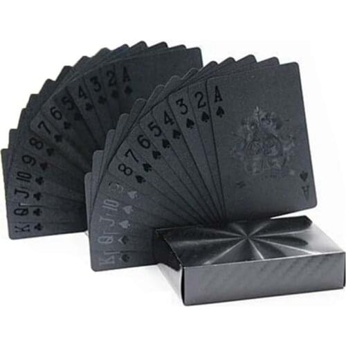 54Pcs/Set Playing Cards Poker Game Deck Gold Foil Poker Set Plastic Magic Card Waterproof Magic Cards