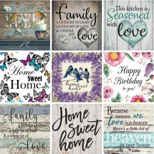 AZQSD Diamond Painting Home Sweet Cross Stitch Diamond Embroidery Sale Scenery Handmade Home Decor 5d Diy Picture Of Rhinestones
