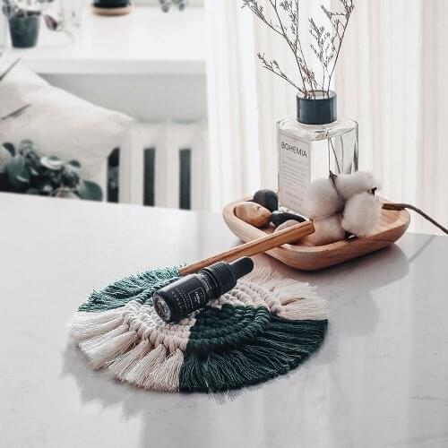 Boho Macrame Costers Absorbent Heat Resistant Placemats Grey Kictchen Decoration Accessories Cup Costers Table Decor T537