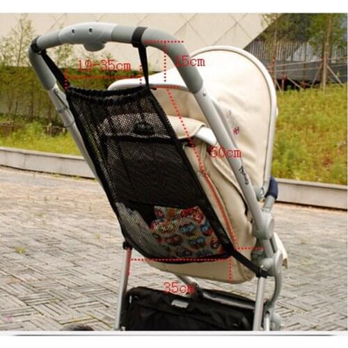 DHL 100pcs Baby Stroller Net Pocket Infant Stroller Mesh Bottle Diaper Storage Organizer Bag Hanging Stroller Accessories