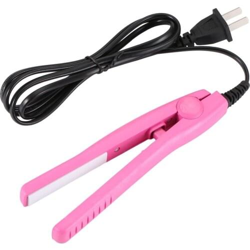 Mini Electric Splint Flat Iron Ceramic Hair Curler & Straightener Hair Perming Hair Styling Appliance Hair Crimper US 220V