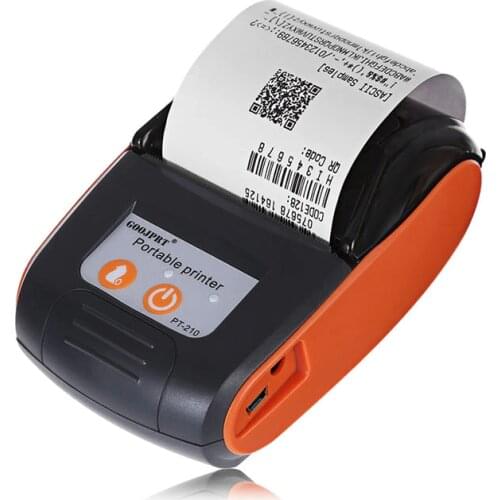 Goojprt Pt210 58Mm Mini Pocket Bluetooth Printer Wireless Thermal Receipt Printer For Mobile Phone Android IOS Windows Eu Plug