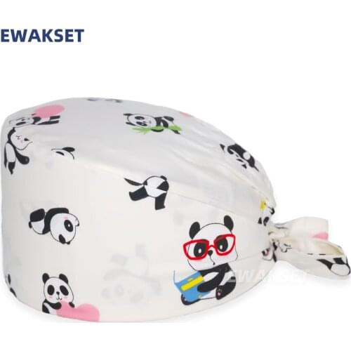 Surgical cap dental women scrub cap High-quality printing scrub hats for women and men Pet doctor work cap