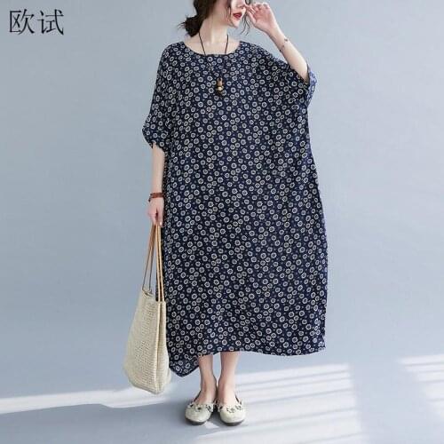 Plus Size Flower Floral Summer Dress Women 2021 Cotton Daisy Ladies Dresses Casual Oversized Dress 4XL 5XL 6XL 7XL Robe Femme
