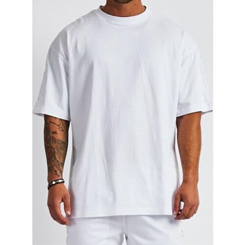 Summer New Simple and Versatile White Solid Color Mans T-Shirt Casual O-Neck Basic T-Shirt Mens High-Quality Classic Top 2021