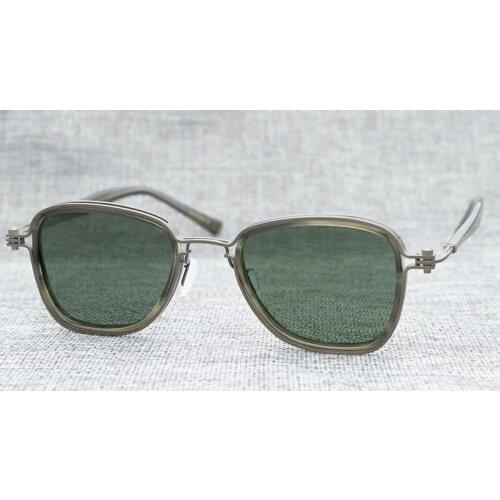 LKK Italian designer sunglasses punk RETRO SUNGLASSES Pantos pure titanium ultra light