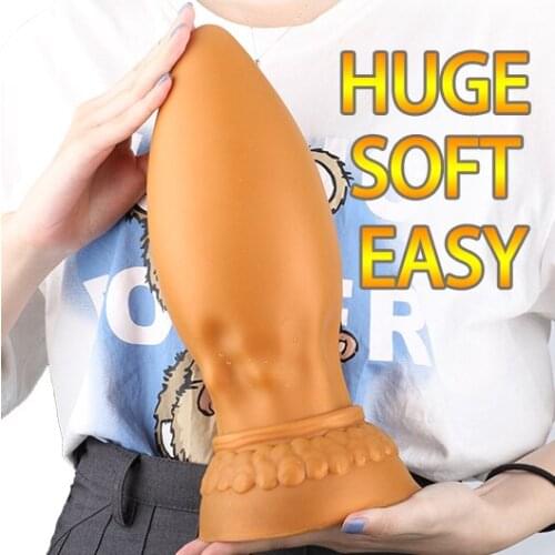 2020 New Huge Anal Butt Plug Silicone Soft Big Butt Plugs Anus Dilator G spot Stimulator Masturbator Sex Toys for Men Women