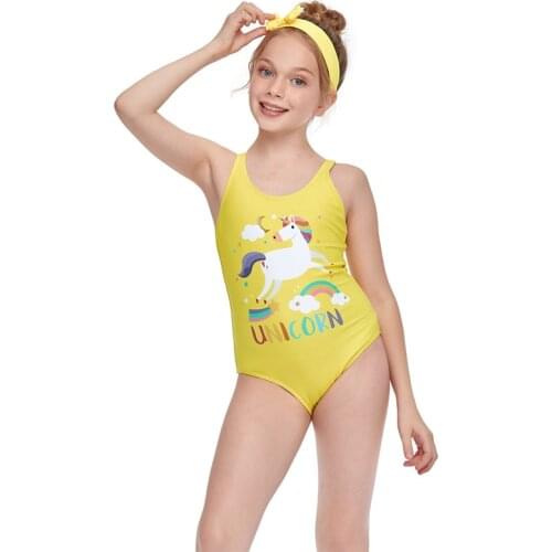 2021 New Children Girls Swimsuit One Piece Toddler Cross Swimwear Summer Baby Swimming Suits Kids Fused Bathing Suit Beachwear