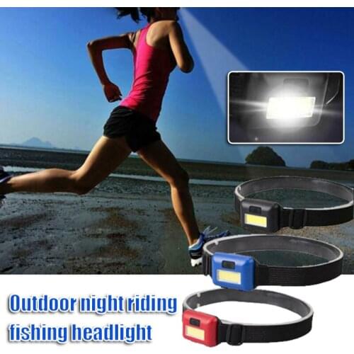 Newly LED Headlamp Mini Elastic Headband Light with 3 Lighting Modes COB Wearing Head Light for Outdoor Running