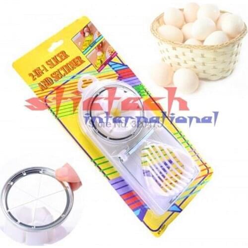 By dhl or ems 200pcs 2in1 Cut Multifunction Kitchen Egg Slicer Sectione Cutter Mold Flower Edges Gadgets Tools Ferramentas