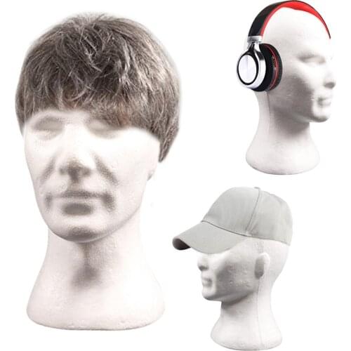 Practical Foam Flocking Head Mold Wigs Glasses Hat Scarf Display Holder Stand Model Photograph Props Female/Male Mannequin Head