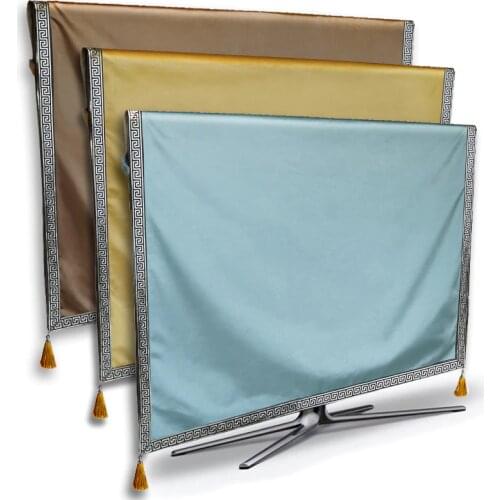 TV Dust Cover Luxury Pure Weatherproof Dust-proof Protect LCD LED Plasma Television Tissue Table Runner Cloth Mat Cushion Cover