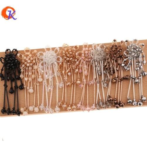 Cordial Design 10Pcs 35*105MM Jewelry Accessories/Crystal Bead Charms/Hand Made/DIY Making/Crystal Tassel Shape/Earring Findings