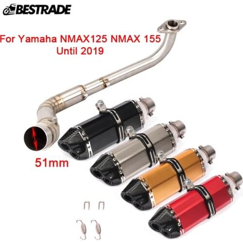 Header Pipe For Yamaha NMax125 NMax155 Motorcycle Exhaust System Front Connect Link Pipe Slip On 51mm Mufflers Stainless Steel