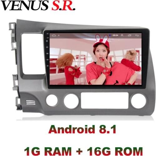 VenusSR Android 8.1 2.5D car dvd for Honda civic 2008-2011 multimedia headunit GPS Radio stereo gps navigation