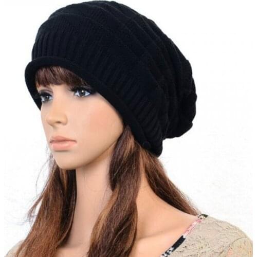 Knitted cap wool hat lovers male and female unisex tide loose Korean autumn and winter Skullies & Beanies
