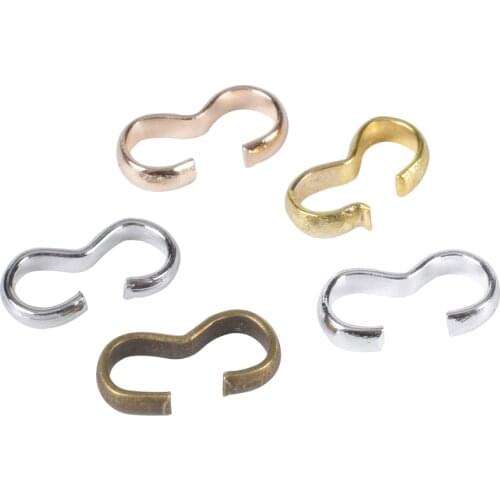 100Pcs/Lot 4*8mm 3 Buckle Clasps Diy Necklace Bracelet Crimp Findings Accessories Connectors For Jewelry Making Supplies