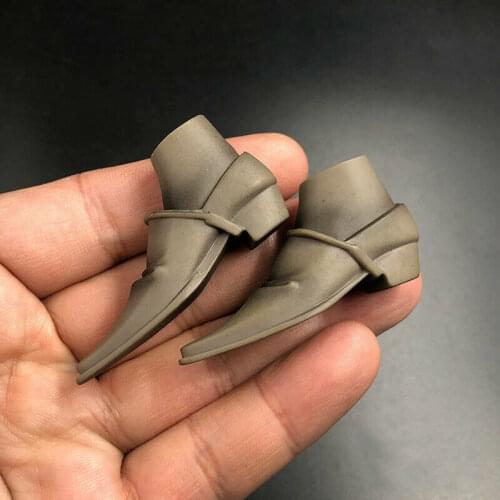 1:6 Scale Boots Pointed Leather Shoes Model for 12" Action Doll