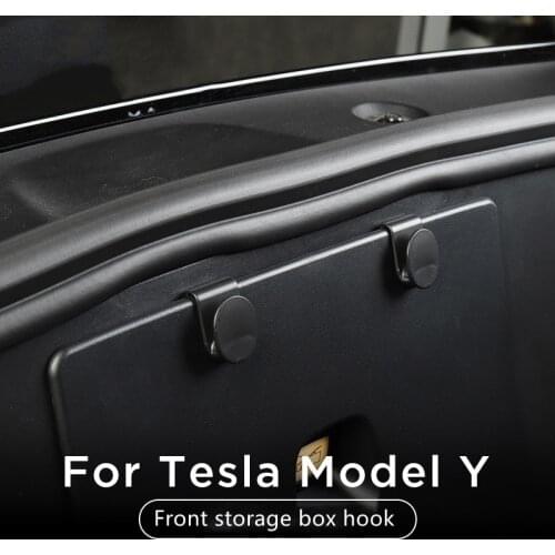 1 Pair High Strength Car Hook For Tesla Model Y Front Trunk Hook Luggage Hook Interior Accessories