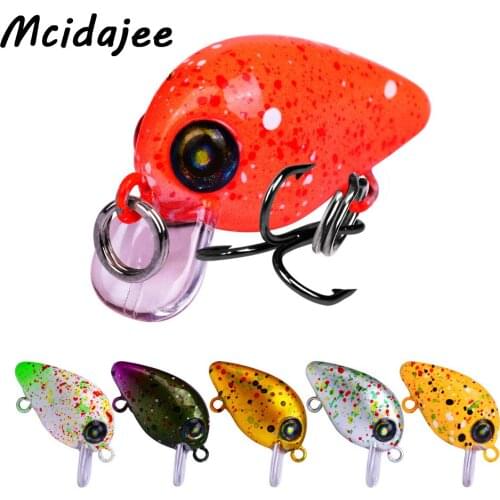 1pc Swim Fish Trout Fishing Lure 3cm 2.5g Artificial Hard Crank Bait Topwater Balancer Wobbler Japan Mini Fishing Crankbait lure