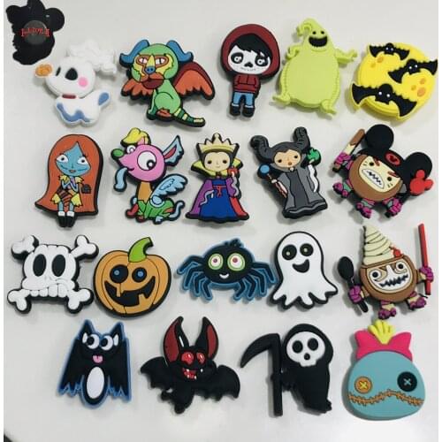 19 PCS Princess Queen Zombie Fridge Magnet Cute Decorate Home Cartoon PVC Sticker Refrigerator Magnets Chidrens Halloween Gift