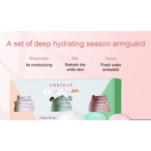 3pcs Peach Scent,shea Butter,milk Scent Nourishing Moisturizing Hand Cream Anti-cracking Hand Lotion Each One Packed Separately