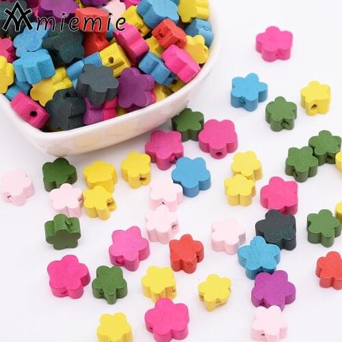 30/50/100Pcs 10/12mm Mixed Wooden Beads Five-pointed Star Beads For Diy Home Decoration Craft Handmade Baby Teeth Jewelry Making