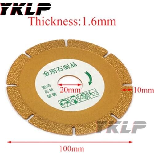 100MM 4'' Diamond Coated Cutting Disc Grinding Wheel Saw Blade For Stone Ceramic Slate Granite Bore 20mm 1Pc
