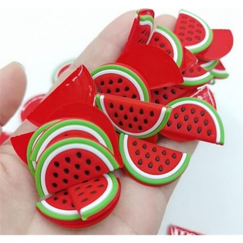 5/15pc oft glue Flat Back Fruits Resin Watermelon Cute Resins DIY Jewelry Hair Bows Clips Accessories Resin Cabochons Decoration