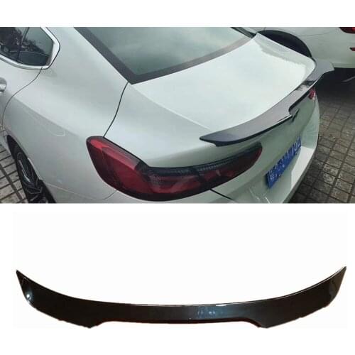 Car Exterior Glossy Black Splitter Flap Lip Rear Trunk Roof Spoiler Wing For BMW 8 Series G16 840i F93 M8 Sedan 2018-2021 4-Door