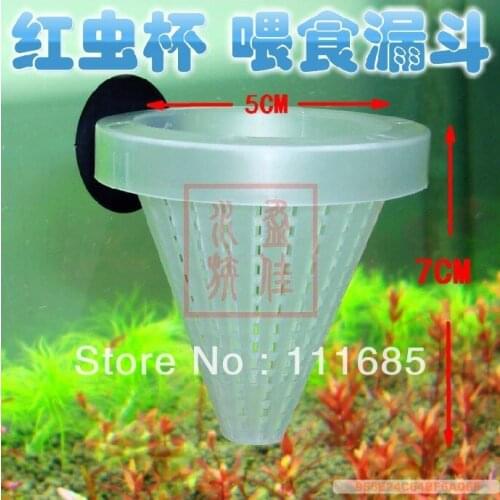 Free Shipping 50 Pcs Aquarium Floating Live Worm Small Feeder Basket Cup, Live Food for Fish, Brine Shrimp, Discus Fish
