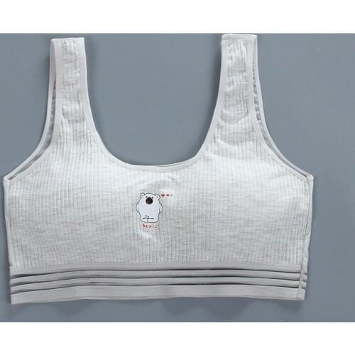 Girls bra development period vest mesh pure cotton sports summer thin underwear strap tube top13-25Y sports bra