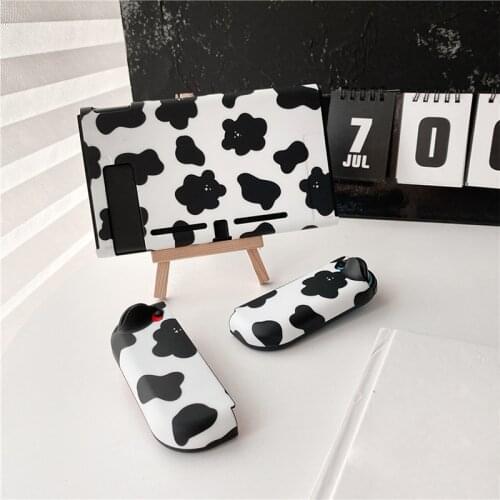 Case for Nintendo Switch Shell Cute Black White Cow Soft TPU Protective Case Cover JoyCon Controller Case for Nintendo Switch