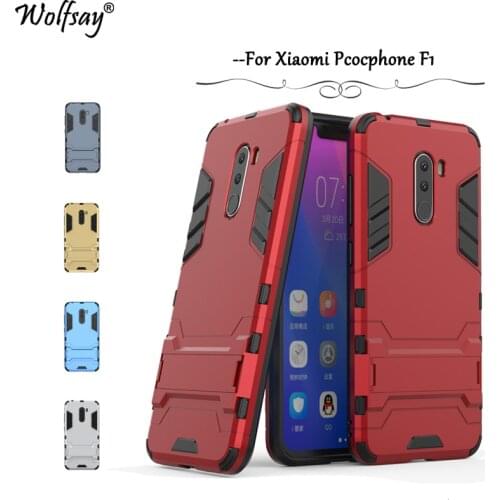 For Xiaomi Pocophone F1 Case Shockproof Robot Rubber Hard PC Phone Case For Xiaomi Pocophone F1 Cover For Xiaomi Pocophone F1