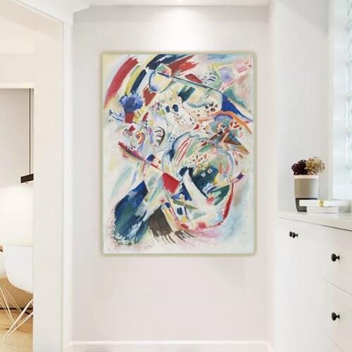 Citon Wassily Kandinsky《Panel for Edwin R.Campbell No.4》Abstract Canvas Art Oil Painting Background Wall Decor Home Decoration