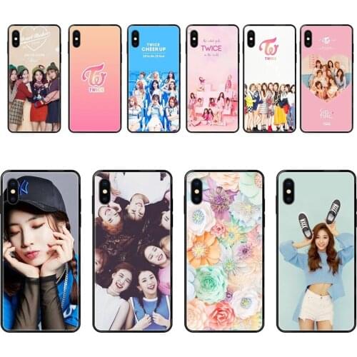 For Galaxy A5 A6 A7 A8 A10 A10S A20 A20S A20E A21S A30 A30S A40 A50 A70 A71 A70E Twice Mina Momo Kpop Vertical Black Soft TPU