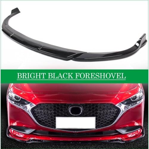 Car Front Bumper Lip Splitter Body Kit Gloss Black ABS Spoiler Cover Trim For Mazda 3 Axela Sedan 2019 2020