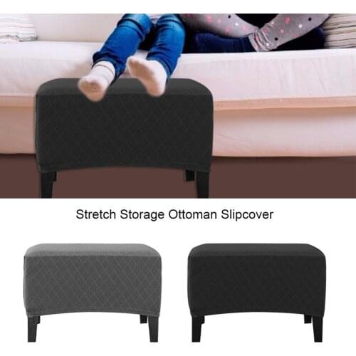 Stretch Sofa Cover Chair Footstool Foot-rest Pedales Stool Bench Cushion Covers Elastic Furniture Protector Removable Slipcover