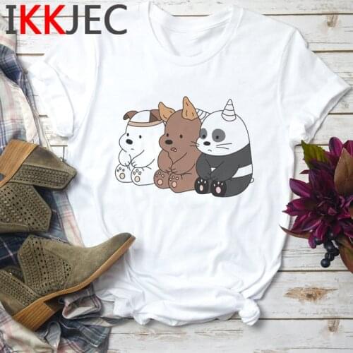 Kawaii Bear Funny Cartoon T Shirt Women Unisex Cute Anime Harajuku T-shirt Summer Graphic Streetwear Tshirt Fashion Top Female