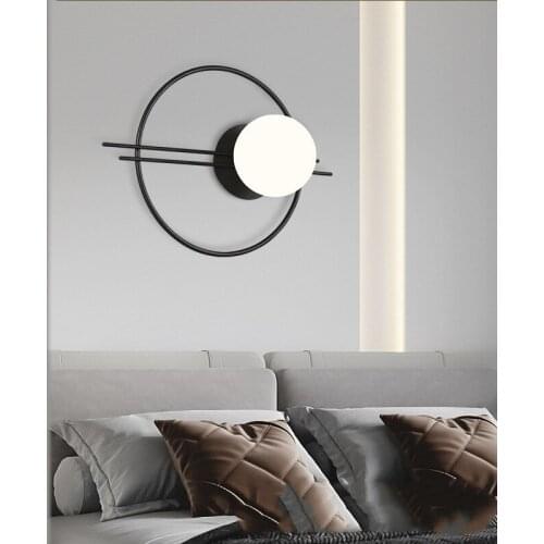 Art Design LED Living room Wall lights White Glass Gold Black Metal Bedroom Wall Sconce G9 110-240V Surface Mount Home Deco