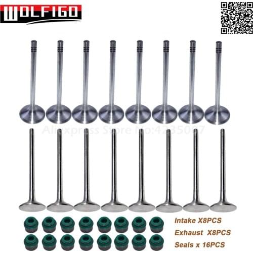 WOLFIGO Intake Exhaust Valve and Stem Oil Seal For VW Golf G-TI Tiguan Beetle AUDI 06D109601M,06D 109 601M,06D109611H,036109675A